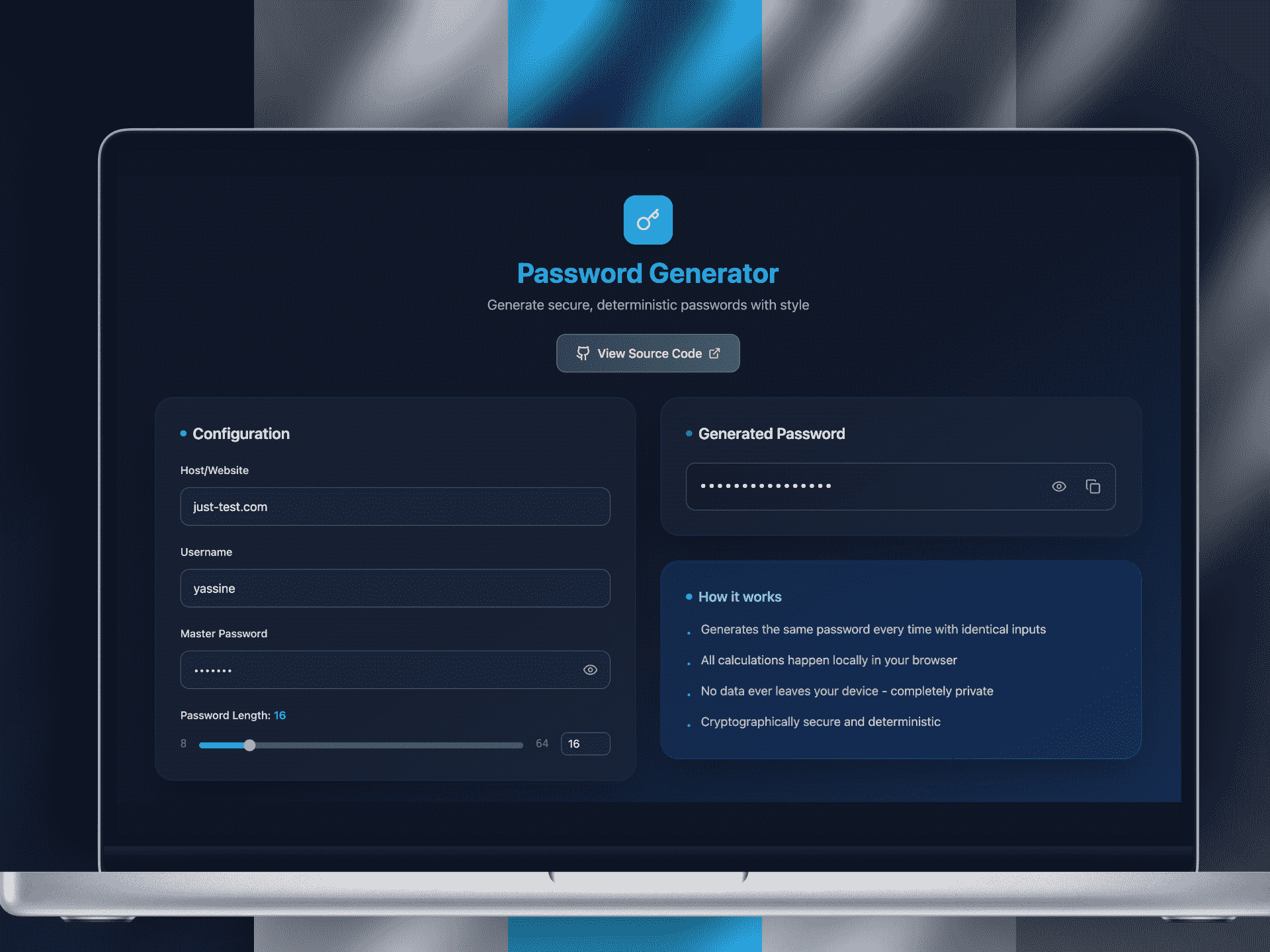 Stateless Password Generator