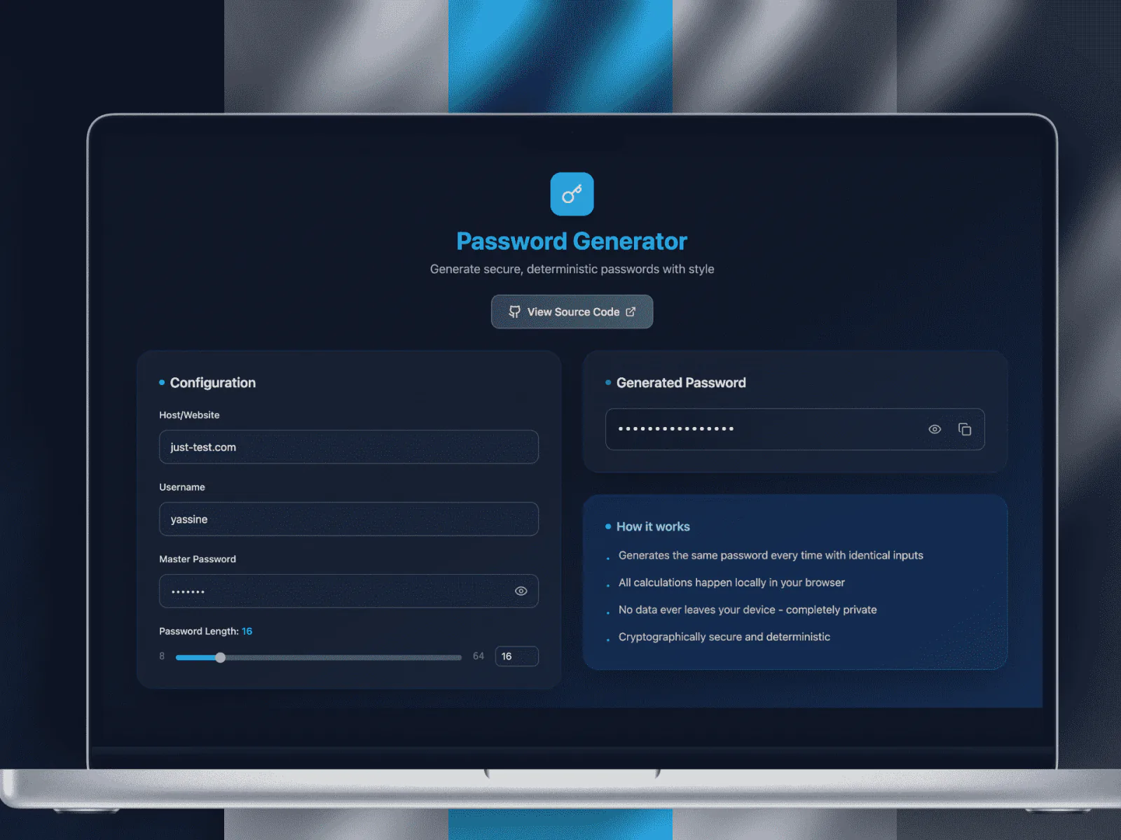 Stateless Password Generator